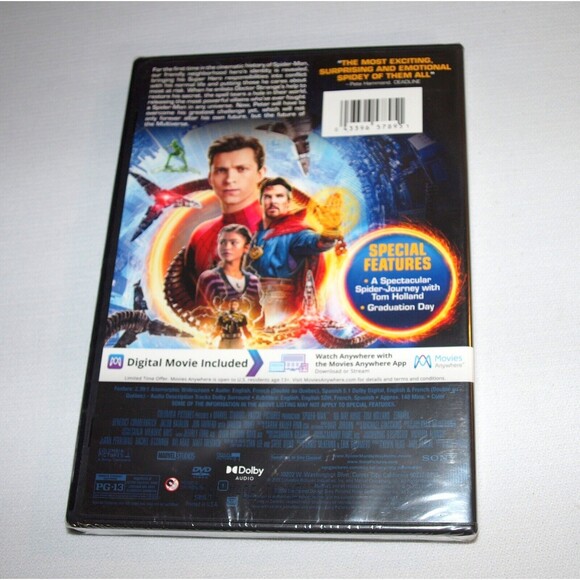 Spider-Man: No Way Home (DVD, 2021) New Sealed + Digital Download - Picture 2 of 2